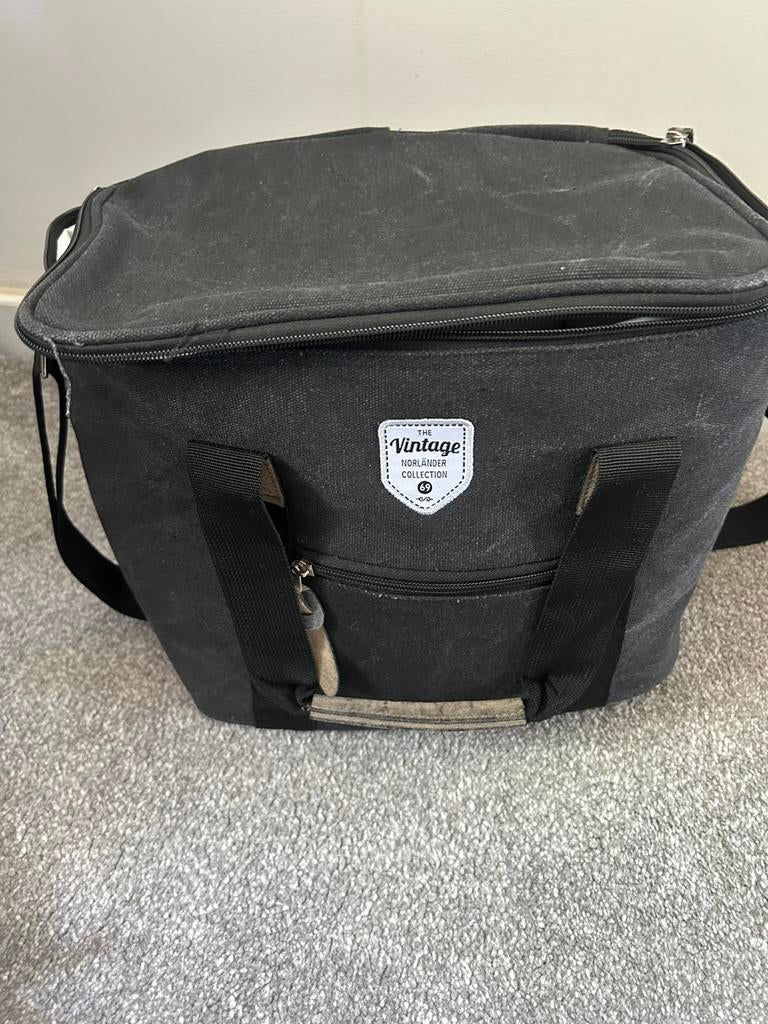 Norlander Vintage Canvas Koeltas Zwart, Ophalen of Verzenden, Zo goed als nieuw, Koeltas, Koelelement