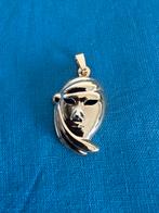 Gouden masker hanger 24 Kt verguld, Ophalen of Verzenden, Zo goed als nieuw, Goud, Overige voorstellingen