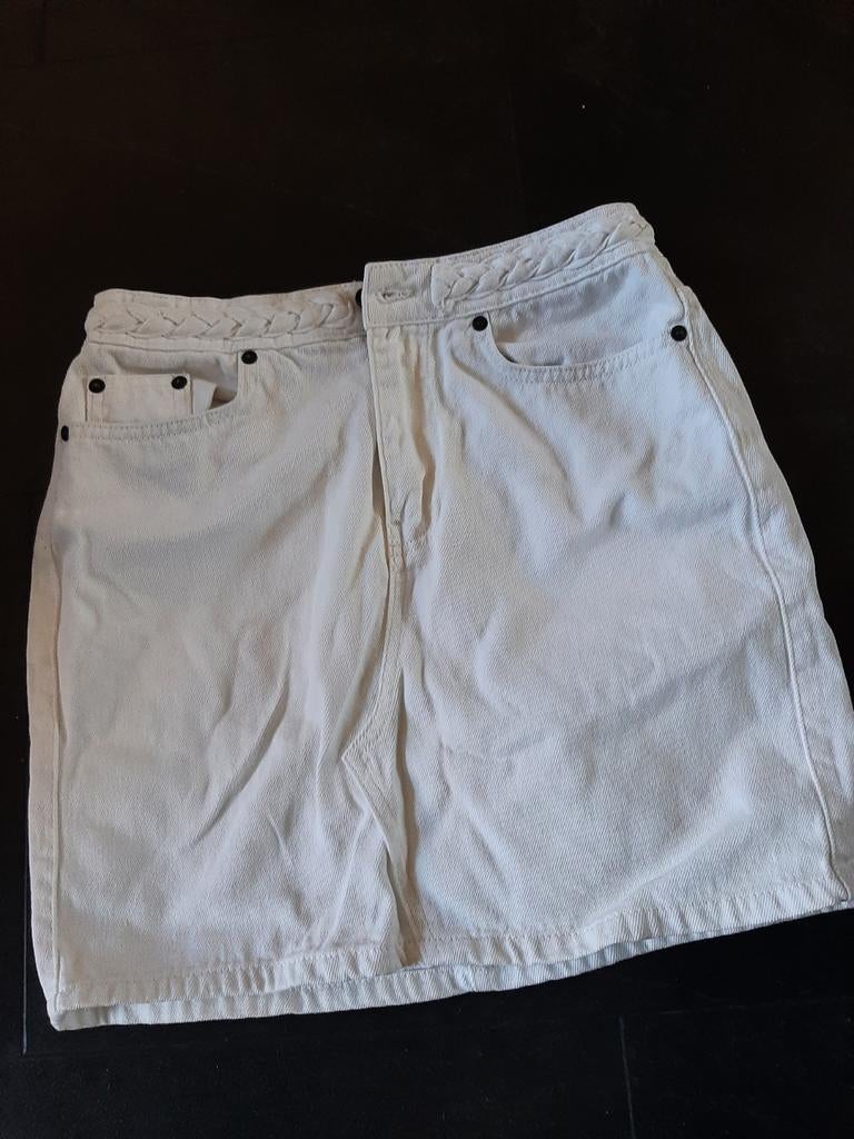 Wit spijkerrokje 38 nikkie, Maat 38/40 (M), Wit, Ophalen of Verzenden, Zo goed als nieuw