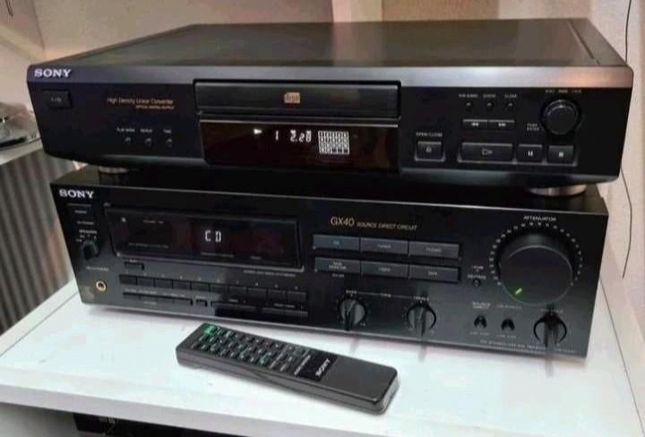 Sony set receiver str-gx40 + cd speler cdp-xe220, Ophalen of Verzenden, Cd-speler, Sony
