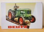 Deutz tractor op land reclamebord vanm etaal wandbord deco