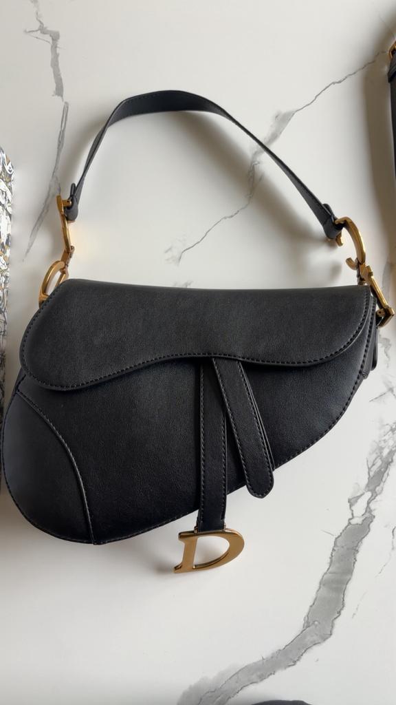 Dior saddle bag, Sieraden, Tassen en Uiterlijk, Tassen | Damestassen, Verzenden, Zo goed als nieuw, Zwart, Handtas
