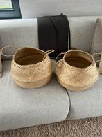 2 ikea fladis rieten opberg manden mand, Huis en Inrichting, Woonaccessoires | Schalen en Manden, Ophalen, Gebruikt, Rond, Riet