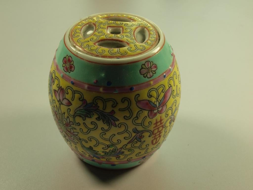 chinees japans potje met deksel 8 cm hoog, Antiek en Kunst, Ophalen of Verzenden