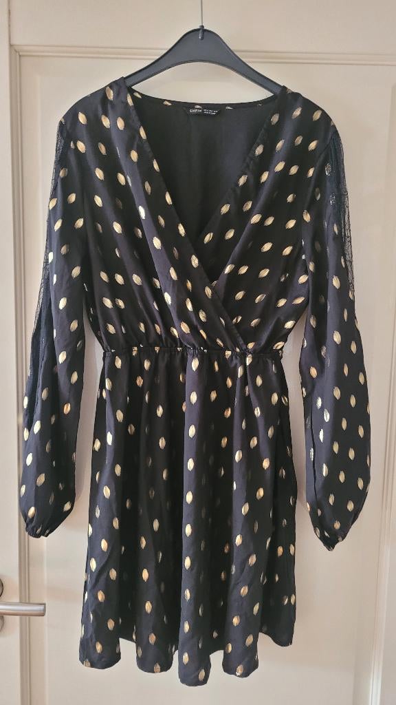 Zwart jurk XL Shein, Zwart, Maat 42/44 (L), Ophalen of Verzenden, Zo goed als nieuw