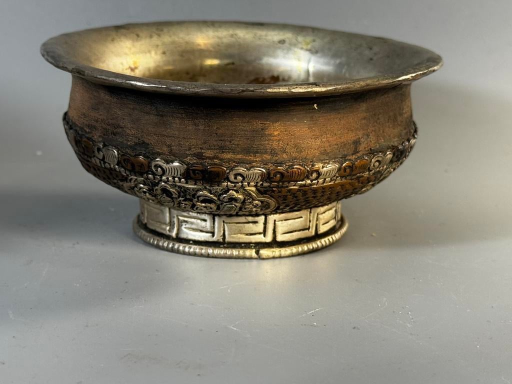 antieke Tibetaanse ceremoniële theekom, Ophalen of Verzenden