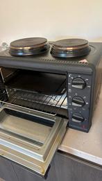 Compacte mini-oven met 2 kookplaten - Bakken, grillen, koken, Minder dan 45 cm, Gebruikt, Ophalen of Verzenden, Oven met grill