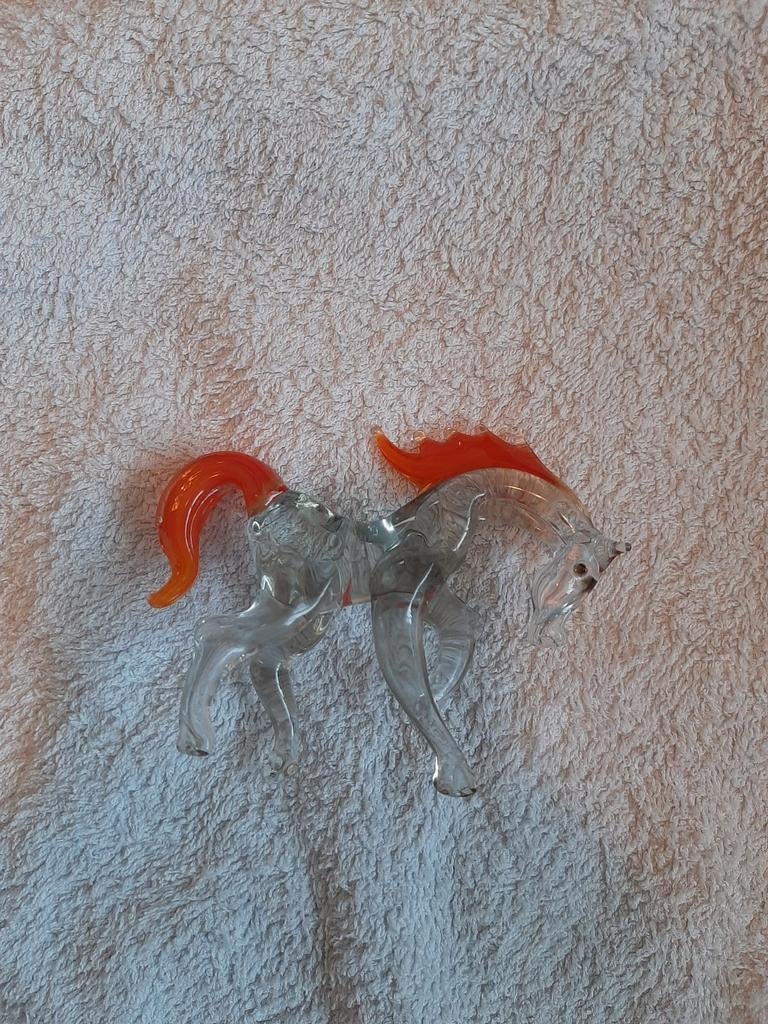 Glazen paard, Antiek en Kunst, Antiek | Glas en Kristal, Ophalen of Verzenden