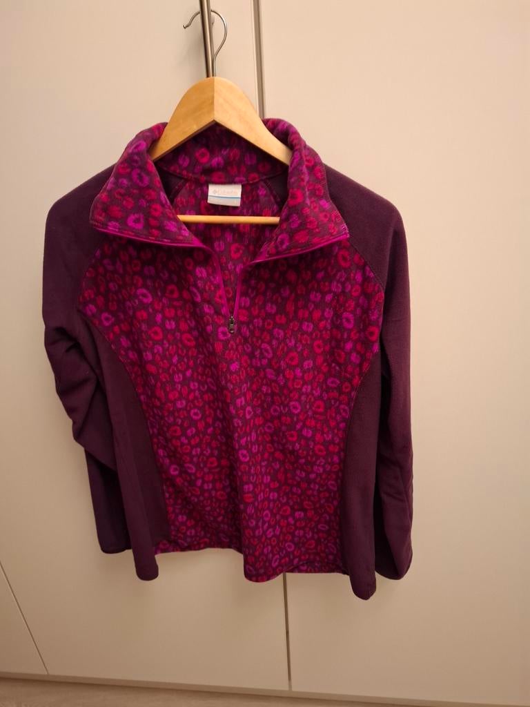 Fleecetrui maat L van Colombia paars met aubergine, Paars, Maat 42/44 (L), Colombia, Ophalen of Verzenden