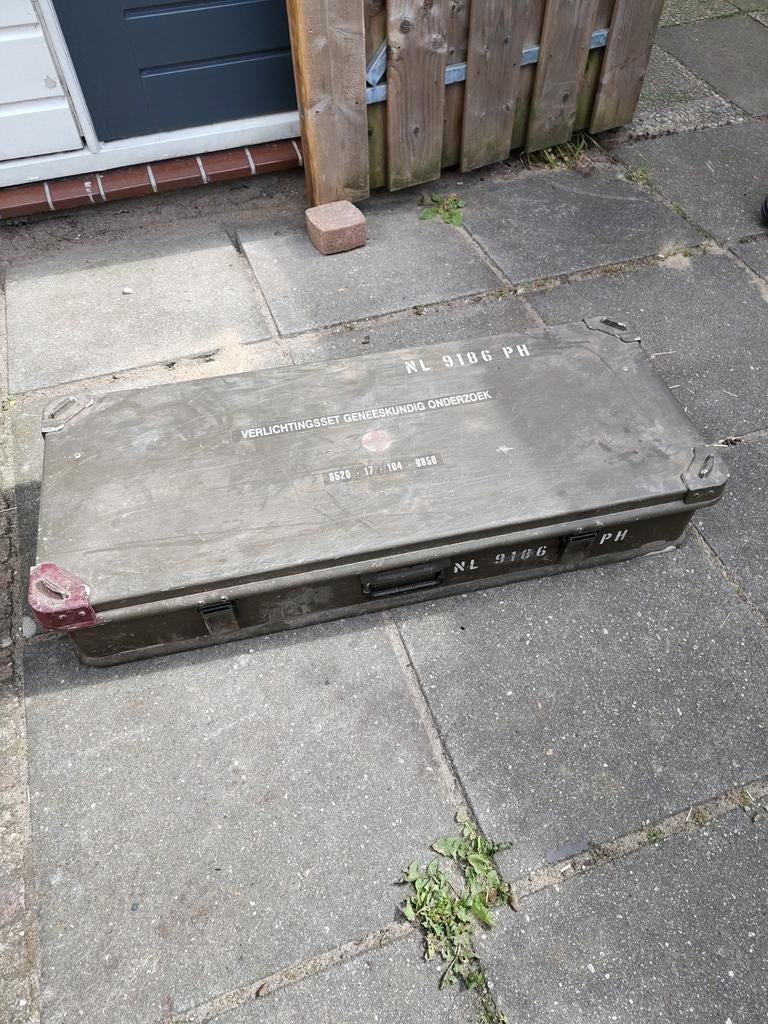 Aluminium leger kist, Ophalen, Gebruikt