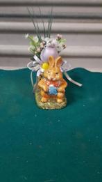 beeldje paashaas, met kar met bloemen, Ophalen of Verzenden