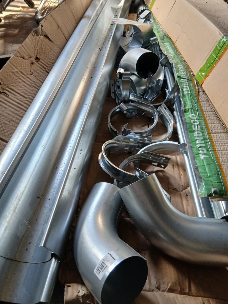 Complete zinken dakgootset - Nieuwstaat, Ophalen, Overige typen, Nieuw, 15 m² of meer