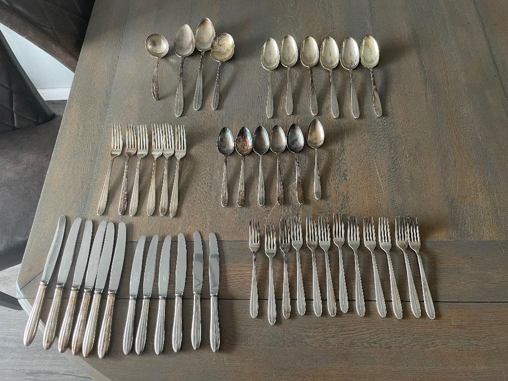 VERZILVERD BESTEKSET van Gero (46 stuks) - WD014, Waddinxveen, Gebruikt, Ophalen of Verzenden, X
