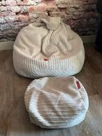 Lounge Pug zitzak met poef, Huis en Inrichting, Ophalen, Gebruikt, Beige, Zitzak