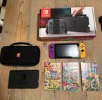 Nintendo Switch met 3 spellen en accessoires, Met 2 controllers, Ophalen of Verzenden, Switch Original, Gebruikt