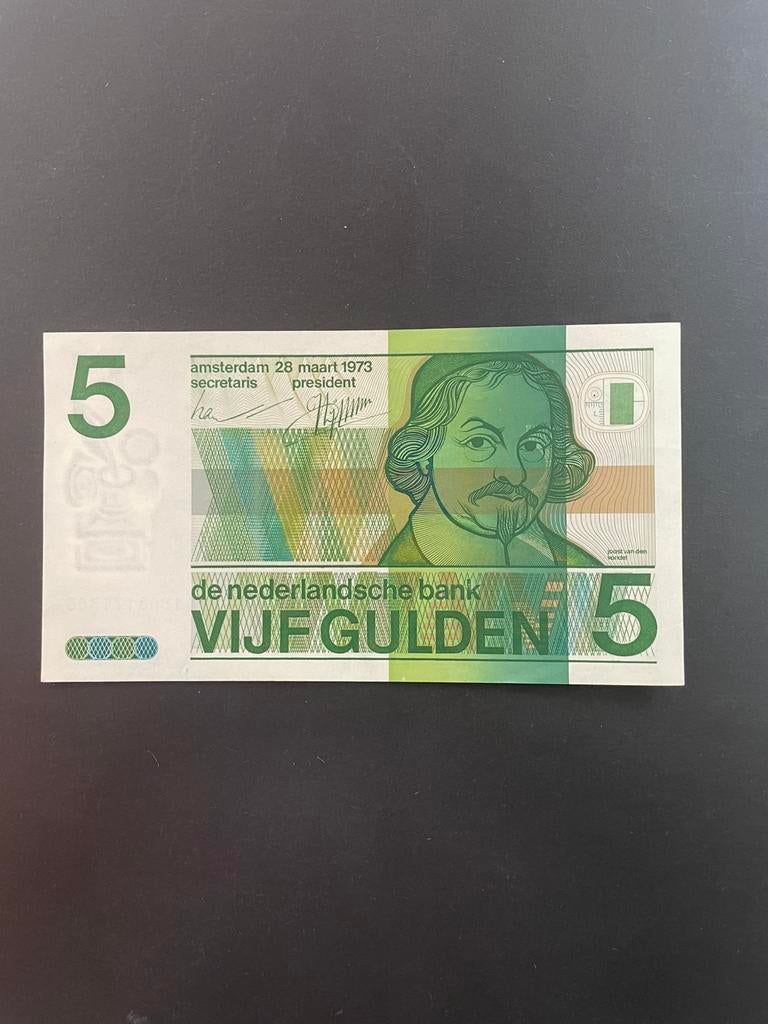 5 gulden 1973 UNC, Postzegels en Munten, Bankbiljetten | Nederland, Ophalen of Verzenden, 5 gulden
