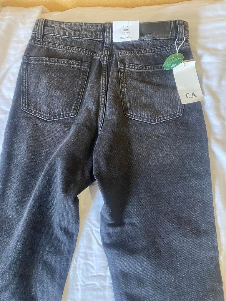 Zwarte Mom Jeans - Maat 38, Kleding | Dames, Spijkerbroeken en Jeans, Ophalen of Verzenden, Nieuw, Zwart, W30 - W32 (confectie 38/40)