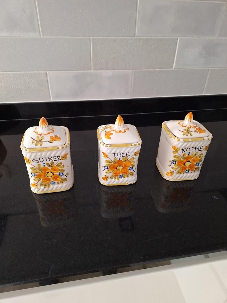 Koffie/thee/suiker kastsetje, Ophalen of Verzenden, Overige stijlen, Overige typen