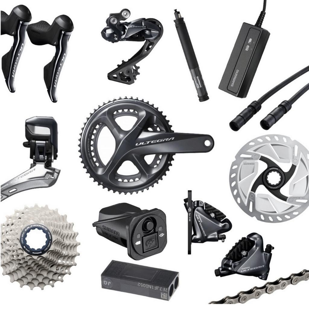 Shimano Ultegra R8070 Di2 Disc Groepset 11-speed, Gebruikt, Overige materialen, Ophalen of Verzenden, Derailleur of Ketting