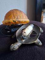 Schilpad lamp . brons en glas. tiffanie, Antiek en Kunst, Ophalen of Verzenden