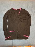 Zwart vest met roze accenten, maat M, Kleding | Dames, Tops, Maat 38/40 (M), Zwart, Ophalen of Verzenden, Lange mouw