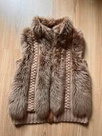 Massimo Dutti bodywarmer met imitatiebont, Ophalen of Verzenden, Gedragen, Maat 36 (S), Beige