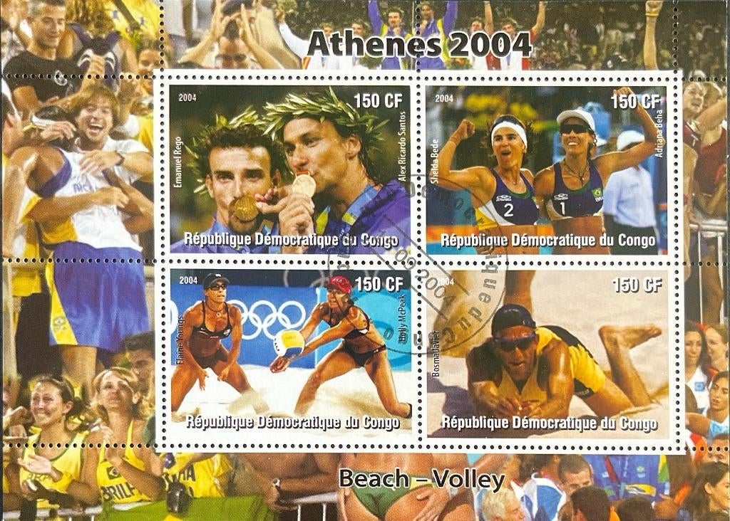 Congo 2004 Olympische spelen, Ophalen of Verzenden, Gestempeld, Sport