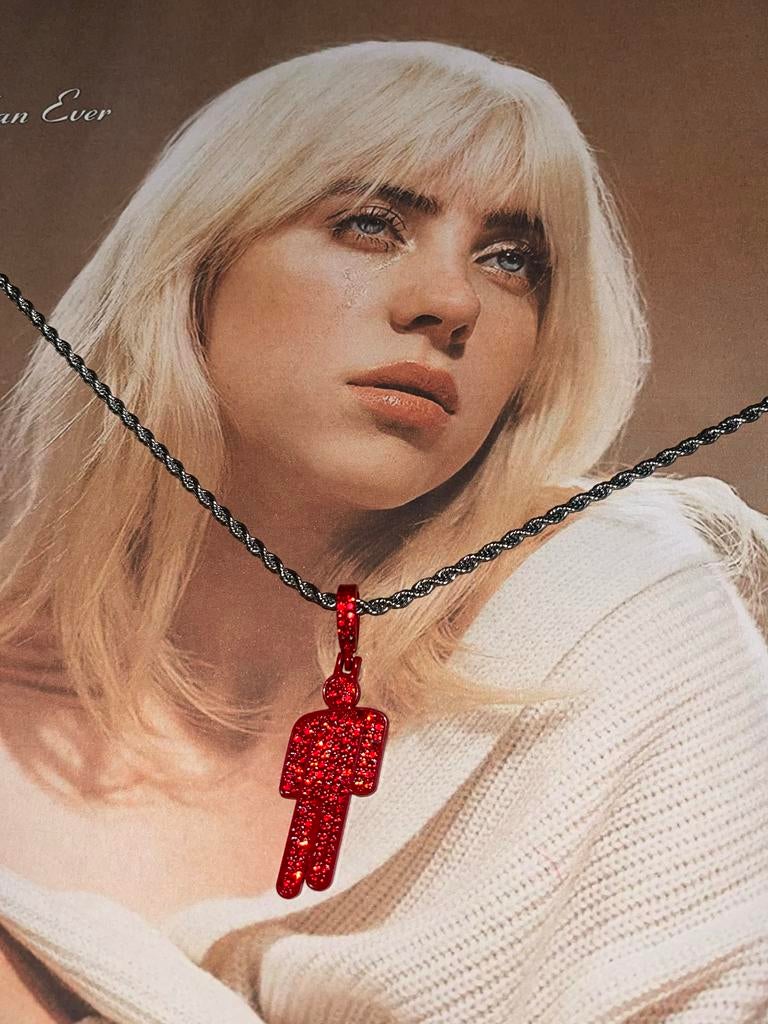 Rode blohsh ketting van Billie Eilish, Sieraden, Tassen en Uiterlijk, Kettingen, Gebruikt, Ophalen of Verzenden, Rood, Overige materialen