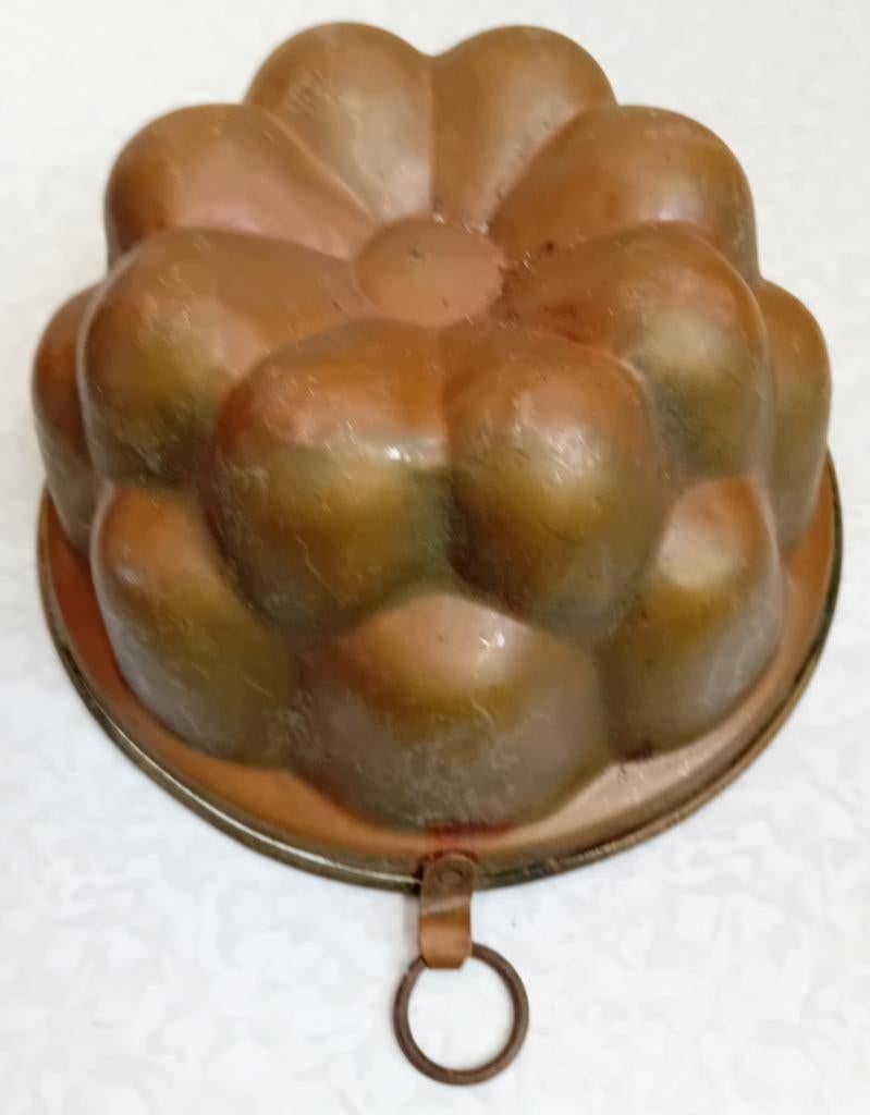 Antiek grote rood koperen cake/taart vorm tulband, Overige typen, Ophalen of Verzenden, Gebruikt, Overige materialen