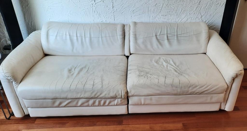 Slaapbank met opbergruimte, Huis en Inrichting, Ophalen, Gebruikt, Leer