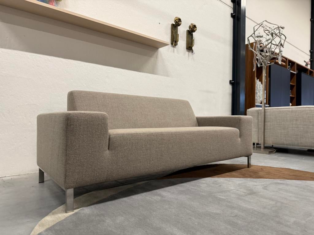 Nieuw Gelderland 6511 Bank 2,5 Zits Andes Taupe stof 202, 75 tot 100 cm, Rechte bank, Gelderland, Stof