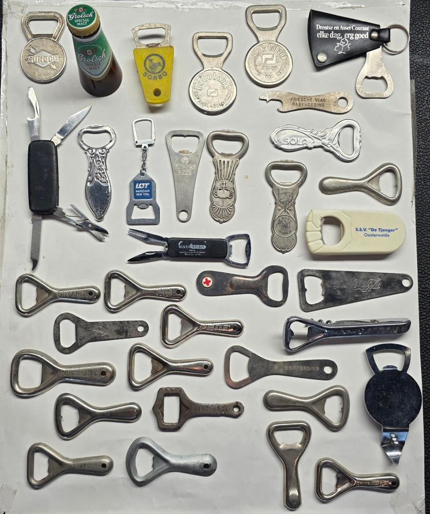 Grote collectie flesopeners, diverse merken en modellen, Verzamelen, Ophalen, Gebruikt