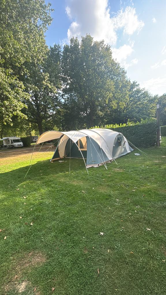 6 persoons katoenen tent, Caravans en Kamperen, Tenten, Ophalen, Gebruikt, Tot en met 6