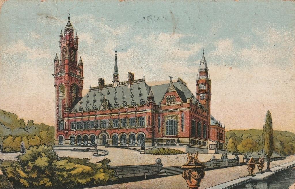 DEN HAAG VREDESPALEIS UIT 1913 MOOIE OUDE KAART Kl531, Ophalen of Verzenden, Voor 1920, Gelopen, Zuid-Holland