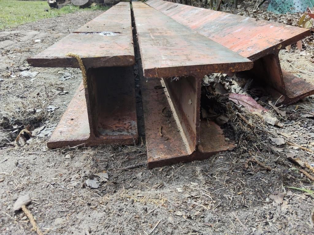 Stalen H-balken - Diverse lengtes en maten, Doe-het-zelf en Verbouw, Metalen, Ophalen, Gebruikt, IJzer