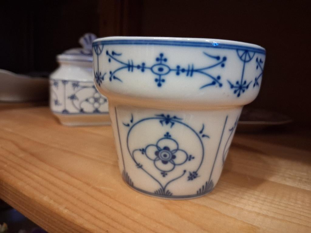 Blauw saks Bavaria Kronester bloempot, Overige typen, Ophalen of Verzenden, Zo goed als nieuw, Overige stijlen