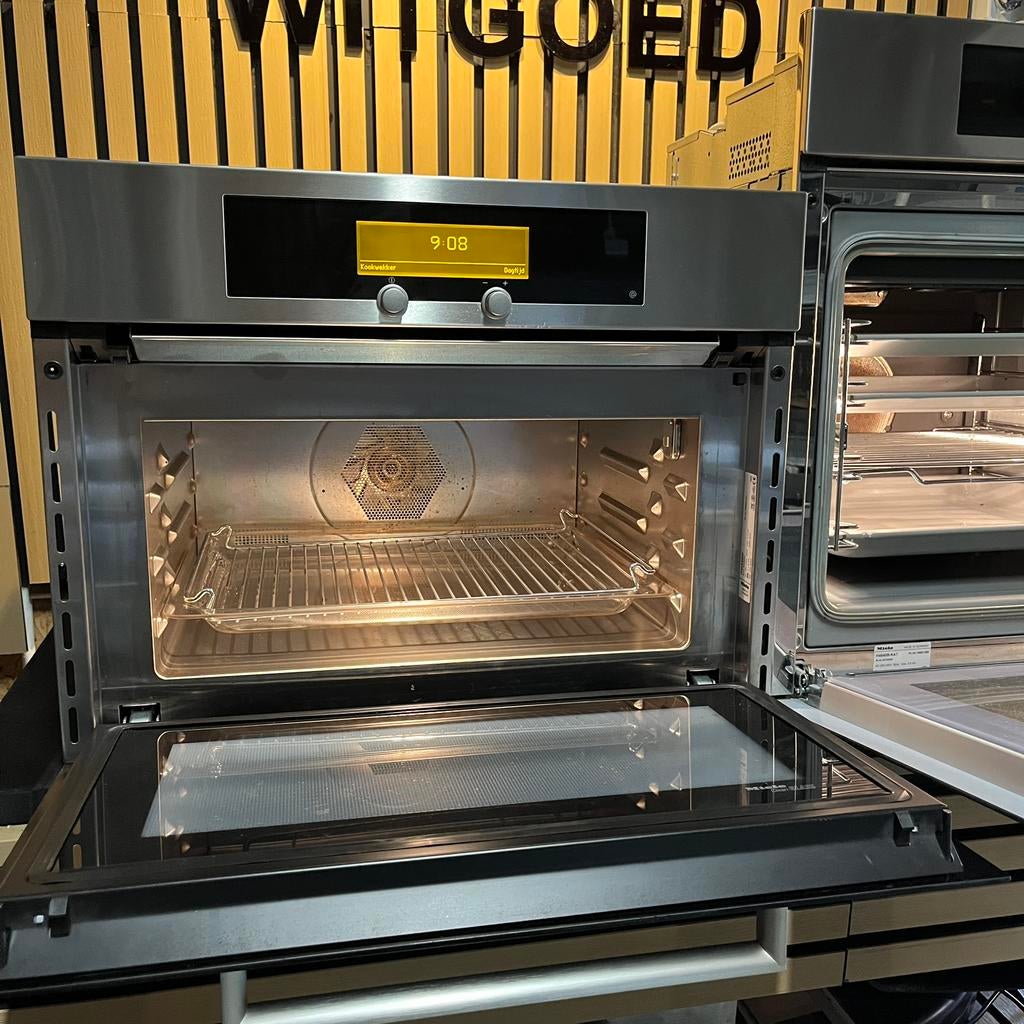 Luxe Miele combi oven magnetron en solo oven met pyrolyse, Witgoed en Apparatuur, Ovens, Zo goed als nieuw, Oven met grill, Inbouw
