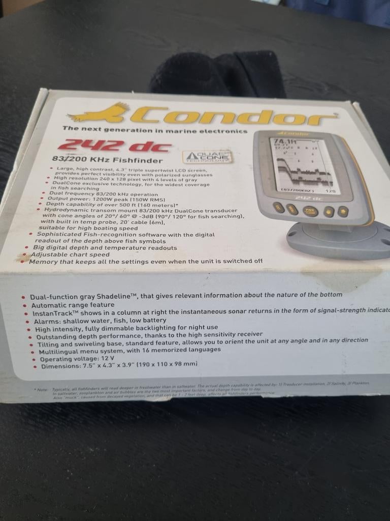 CONDOR 242 DC Fishfinder, Ophalen of Verzenden, Nieuw, Kaartplotter of Fish Finder