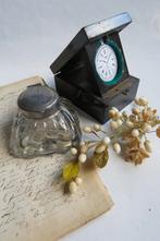 Antieke Engelse reis zakhorloge houder, porte montre c.1890, Antiek en Kunst, Ophalen of Verzenden