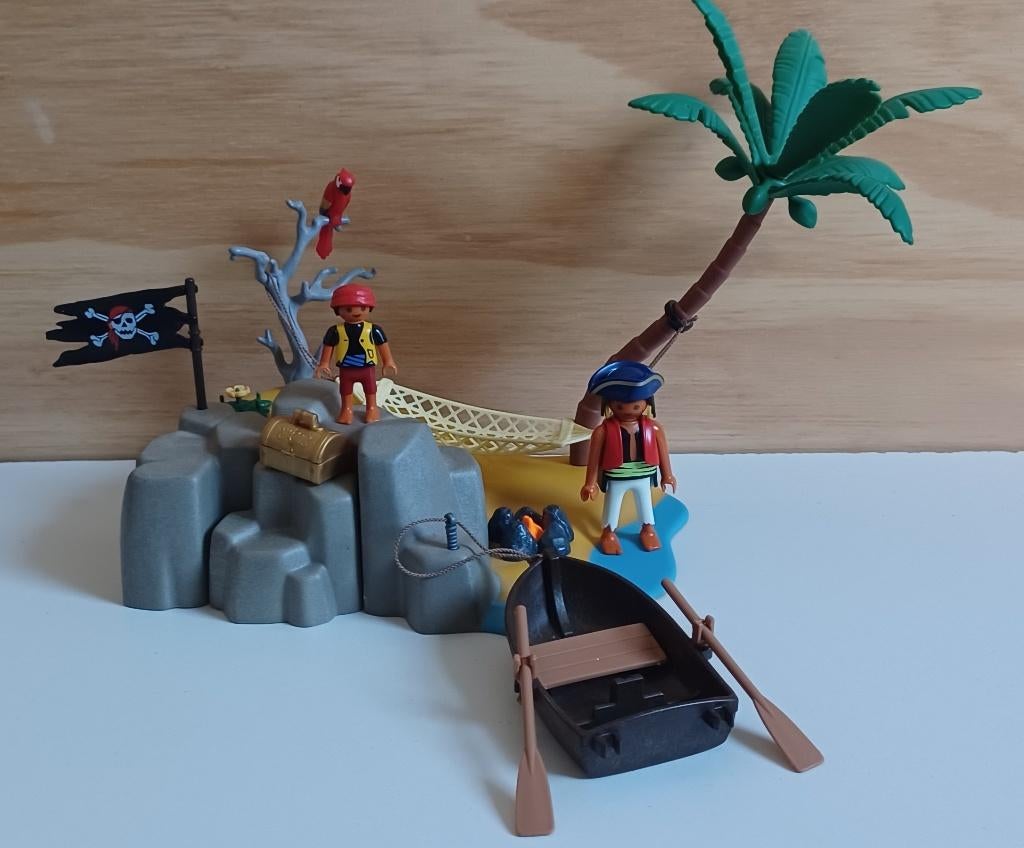 playmobil pirateneilandje compleet, Ophalen of Verzenden, Zo goed als nieuw, Complete set