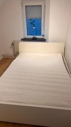 Wit twee persoons bed twijfelaar met matras, Ophalen, Gebruikt, 90 cm, Eenpersoons