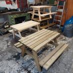 Picknick bankjes100lang 100br 55hoog, Ophalen of Verzenden, Rechthoekig, Hout