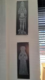 Gravures met middeleeuwse figuren, Ophalen of Verzenden