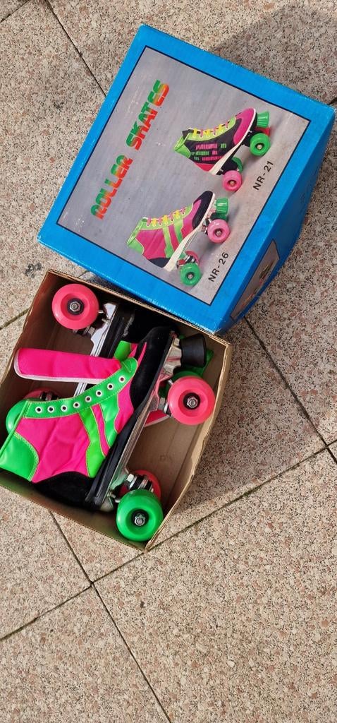 Vintage Roller Skates Maat 39 - Roze/Groen, Ophalen of Verzenden, Nieuw, Dames