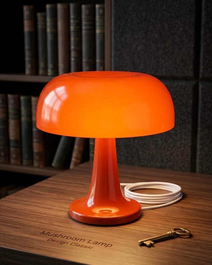 Retro Mushroom Lamp Oranje - Dimbare Design Tafellamp NIEUW, Geen, Nieuw, Ophalen of Verzenden, Mushroom