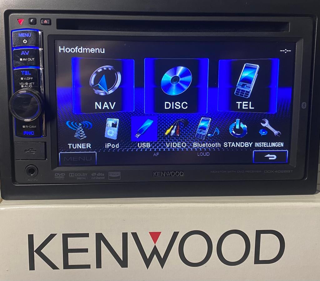 Kenwood dubbeldin radio Bluetooth touchscreen dvd, Ophalen of Verzenden, Zo goed als nieuw