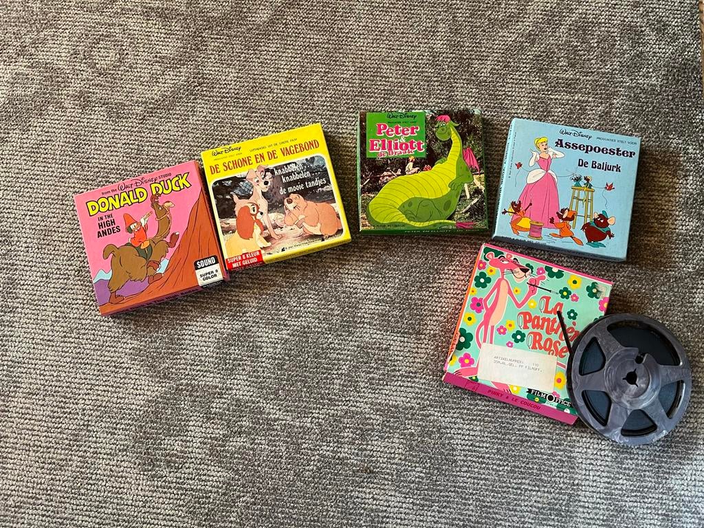Super 8 films Disney en La Panthere Rose, Audio, Tv en Foto, Filmrollen, Ophalen, 8mm film