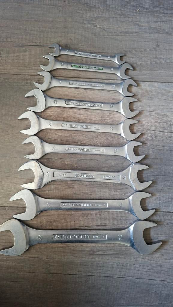 Facom Steeksleutels Set - 9 Stuks Diverse Maten, Ophalen of Verzenden