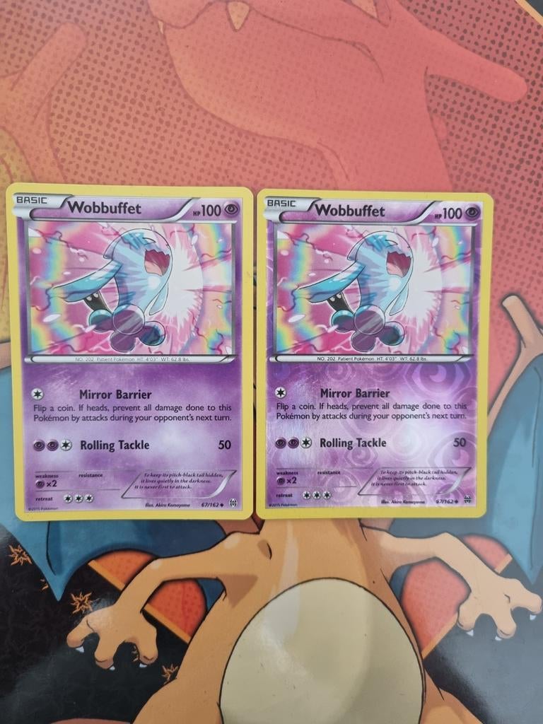 2x Wobbuffet 67/162 - normaal en reverse holo, Ophalen of Verzenden, Zo goed als nieuw, Meerdere kaarten