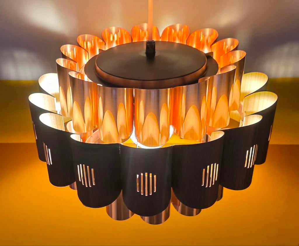 Vintage, design hanglamp. Werner Schou voor Coronell Elektro, Ophalen of Verzenden, Werner Schou voor Coronell Elektro., Minder dan 50 cm